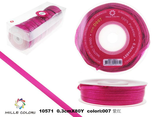 NASTRO DI RASO - ROSSO PORPORA