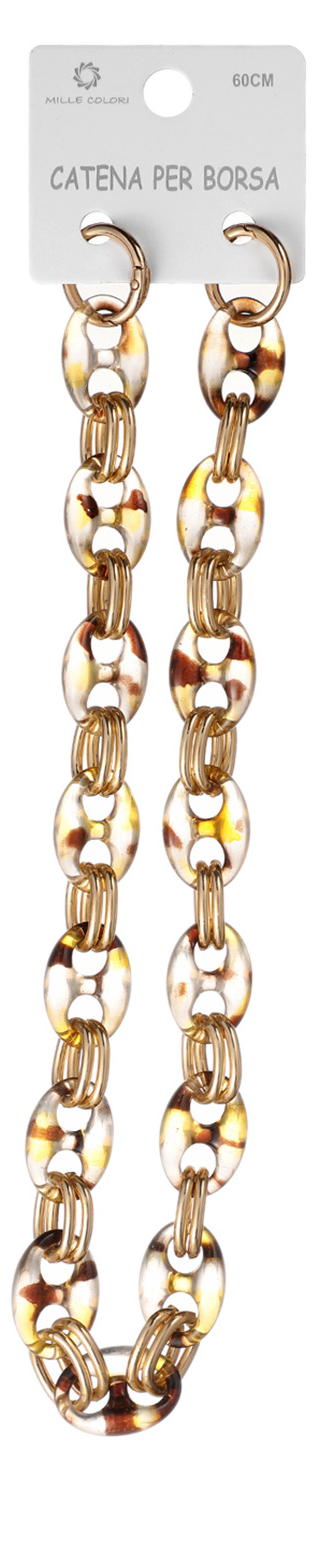 Catena per Borsa Tracolla con Maglie Rotonde in Resina - 60 cm