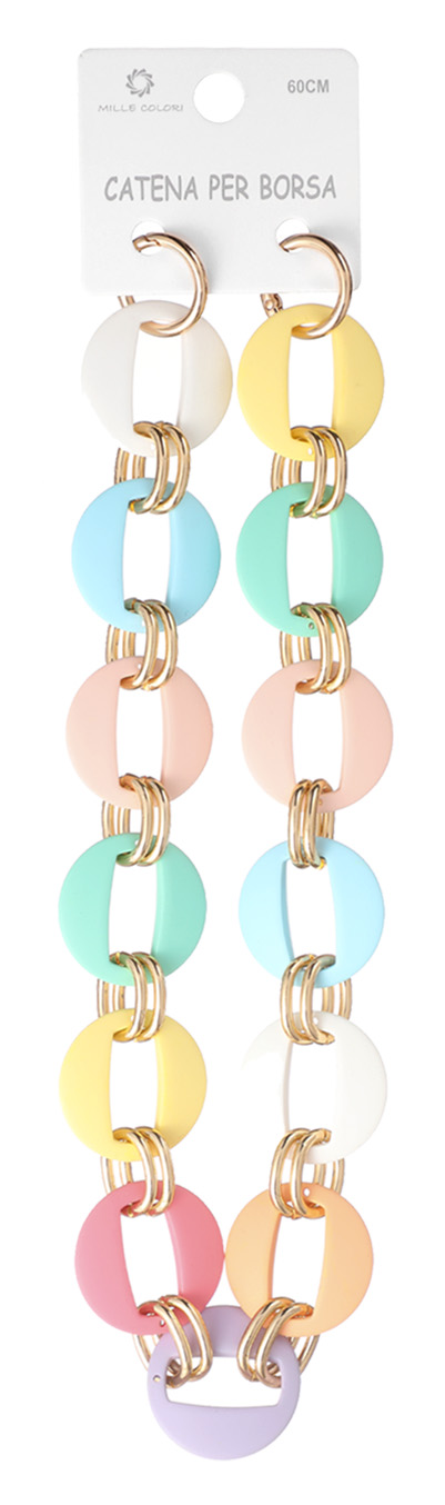 Catena per Borsa Stile Pastello Rotondo con Maglie in Resina – 60CM