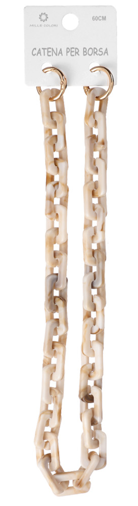 Catena per Borsa Tracolla in Resina con Ganci Dorati - 60 cm