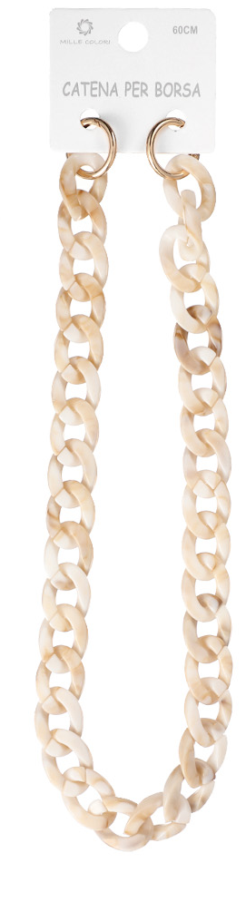 Catena per Borsa Tracolla in Resina Lucida con Ganci Dorati - 60 cm