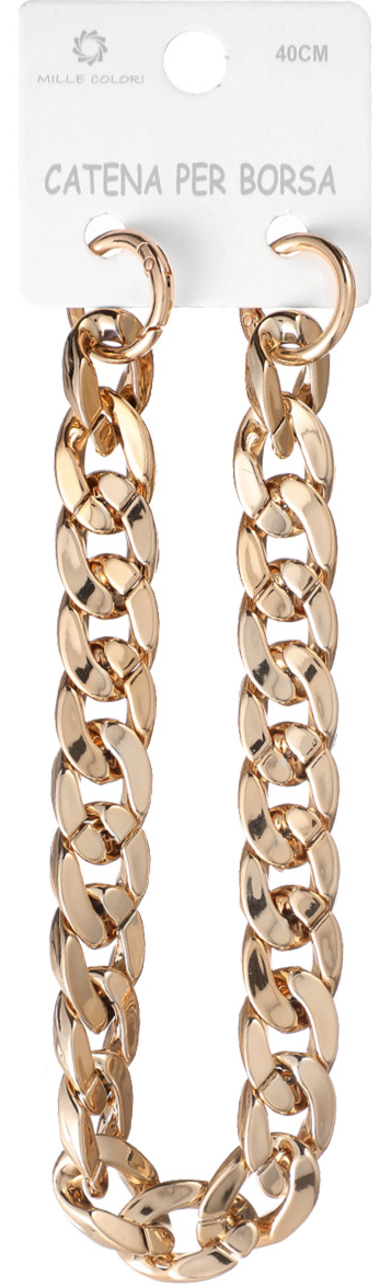 Catena per Borsa Maglia Metallica Lucida Effetto Specchio – 40CM