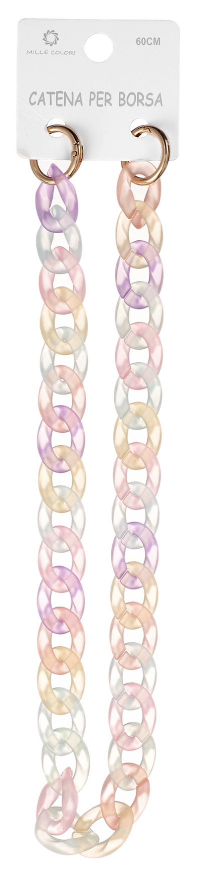 Catena per Borsa Tracolla in Resina Perlata Pastello - 60 cm