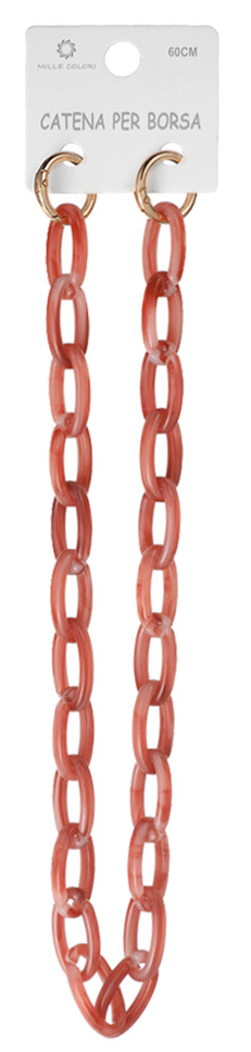 Catena per Borsa Tracolla in Resina Leggera con Ganci Dorati - 60 cm