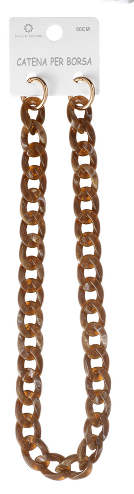Catena per Borsa Tracolla in Resina Lucida con Ganci Dorati - 60 cm