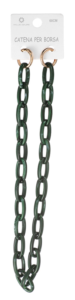 Catena per Borsa Tracolla in Resina Leggera con Ganci Dorati - 60 cm