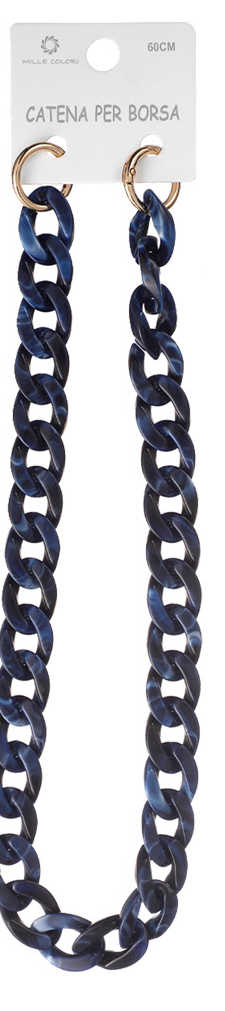 Catena per Borsa Tracolla in Resina Lucida con Ganci Dorati - 60 cm