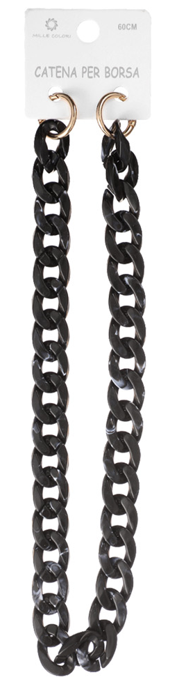 Catena per Borsa Tracolla in Resina Lucida con Ganci Dorati - 60 cm