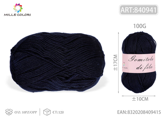 GOMITOLO DI FILO 100G Blu notte