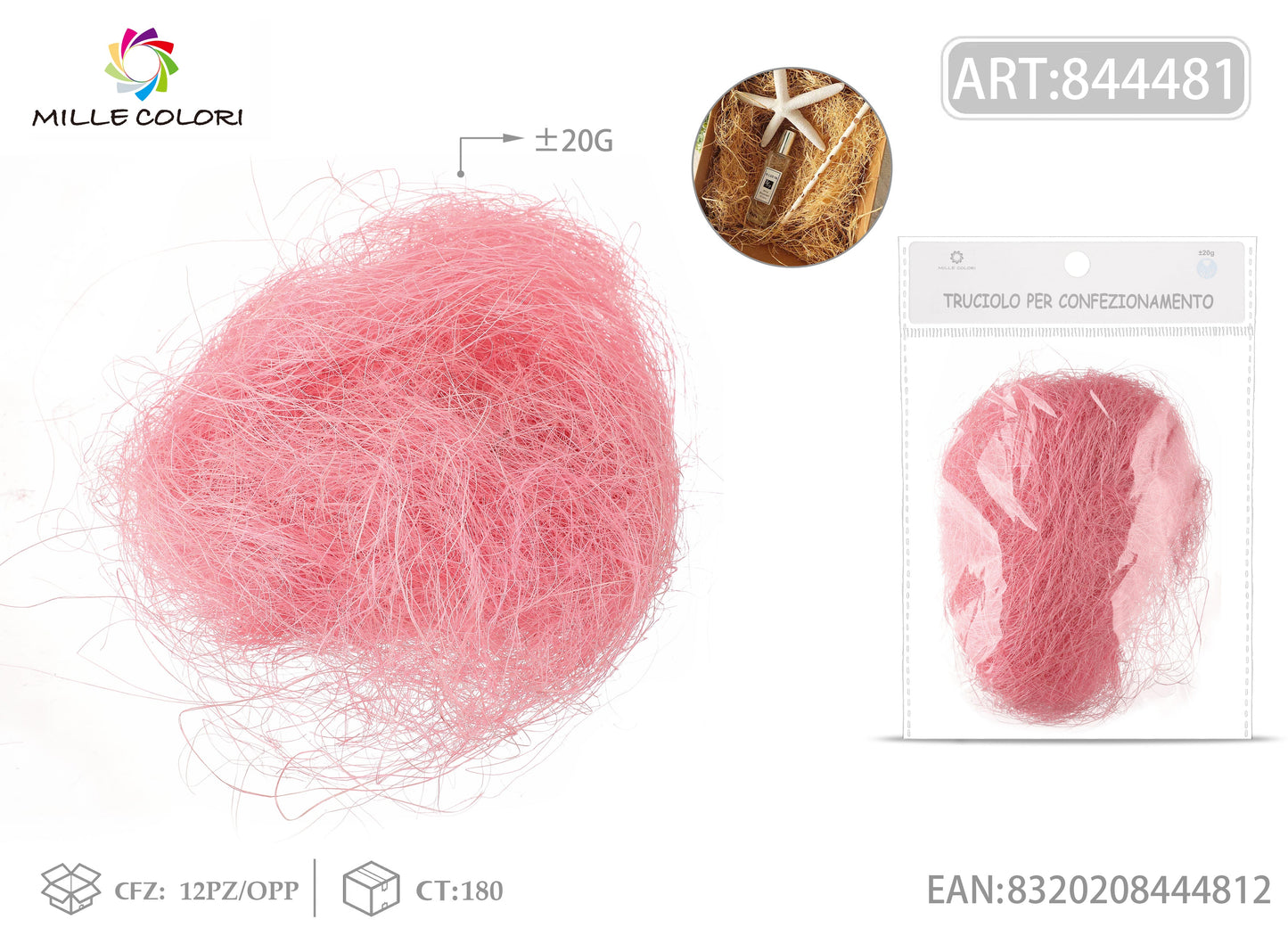 TRUCIOLI SISAL 20G ROSA