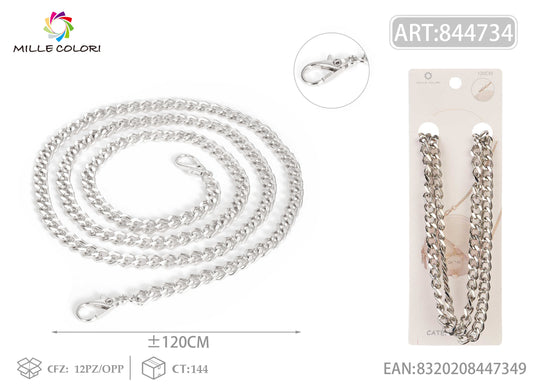 Catena per Borsa Tracolla in Metallo con Moschettone - 120 cm