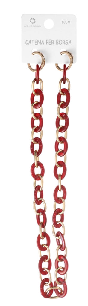 Catena Acrilica Elegante con Anelli in Metallo – 60CM