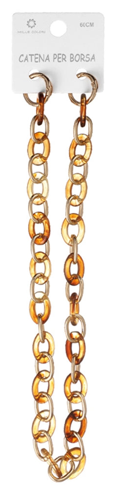 Catena Acrilica Elegante con Anelli in Metallo – 60CM