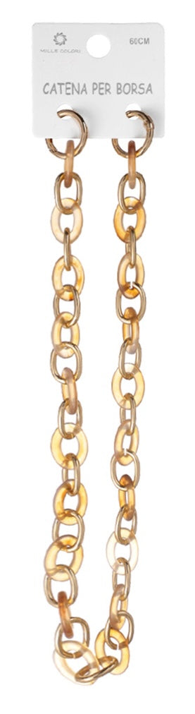 Catena Acrilica Elegante con Anelli in Metallo – 60CM