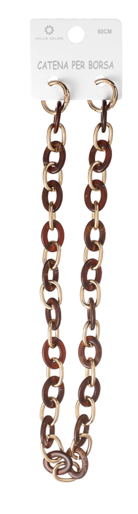 Catena Acrilica Elegante con Anelli in Metallo – 60CM