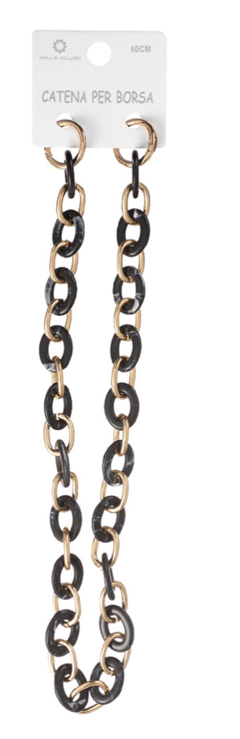 Catena Acrilica Elegante con Anelli in Metallo – 60CM