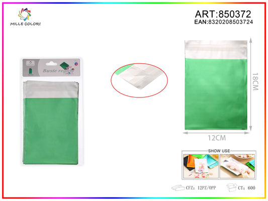 BUSTA REGALO METALLIZZATA LUCIDO VERDE