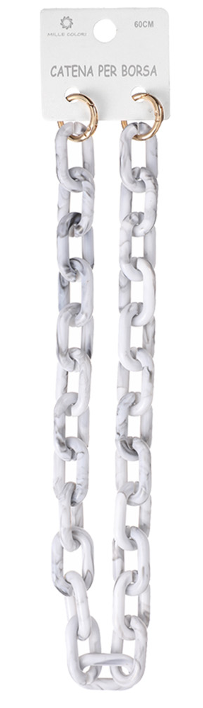 Catena Acrilica Marmorizzata Maglia Ovale - 60CM