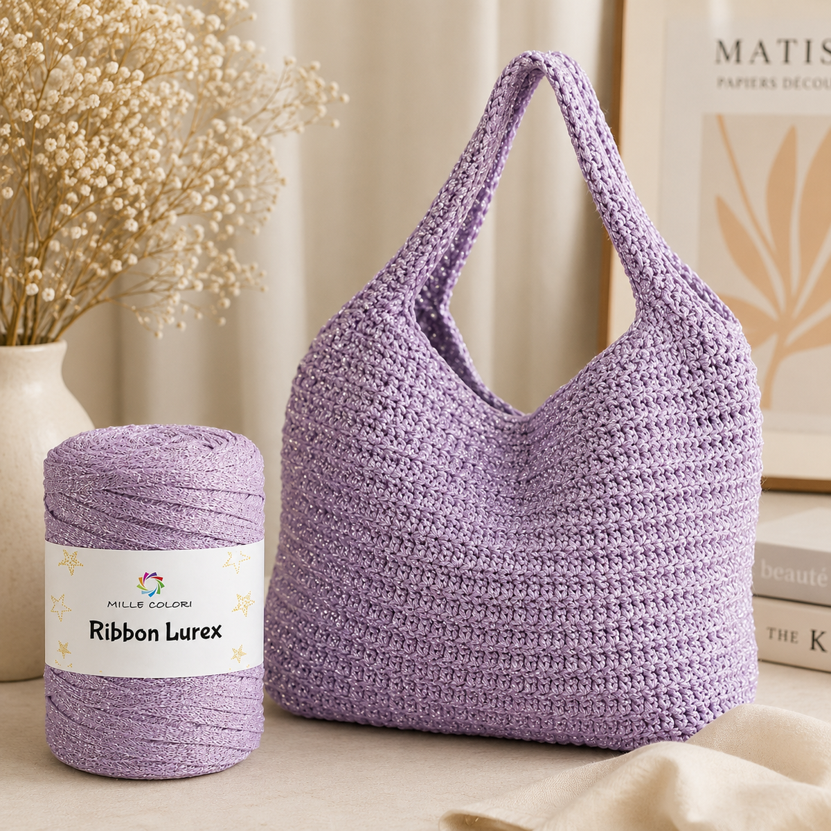 Viola Argento – Ribbon Lurex 250 g – Tutti i Colori – Immagine 3 di 3