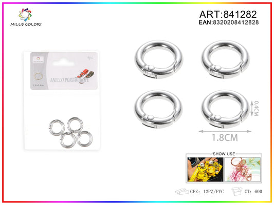 Anelli per borsa 0.4x1.8cm 4pz - WE MAKE DIY - MILLE COLORI