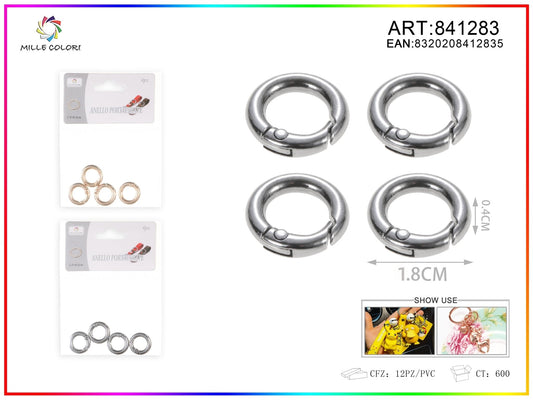 Anelli per borsa 0.4x1.8cm 4pz - WE MAKE DIY - MILLE COLORI