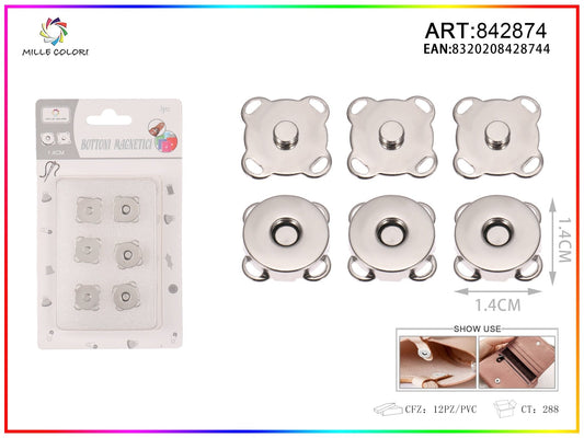 BOTTONI MAGNETICI MARGHERITA 1.4CM 3PZ - WE MAKE DIY - MILLE COLORI