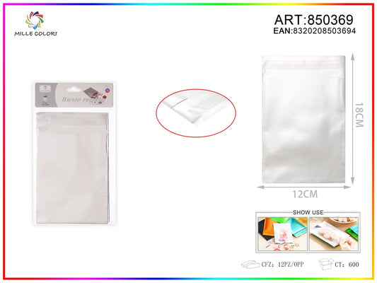 BUSTA REGALO METALLIZZATA LUCIDO ARGENTO - WE MAKE DIY - MILLE COLORI