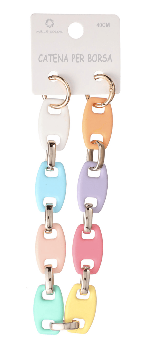 Catena per Borsa Multicolore – Maglie Ovali Intagliate – 40CM - WE MAKE DIY - MILLE COLORI