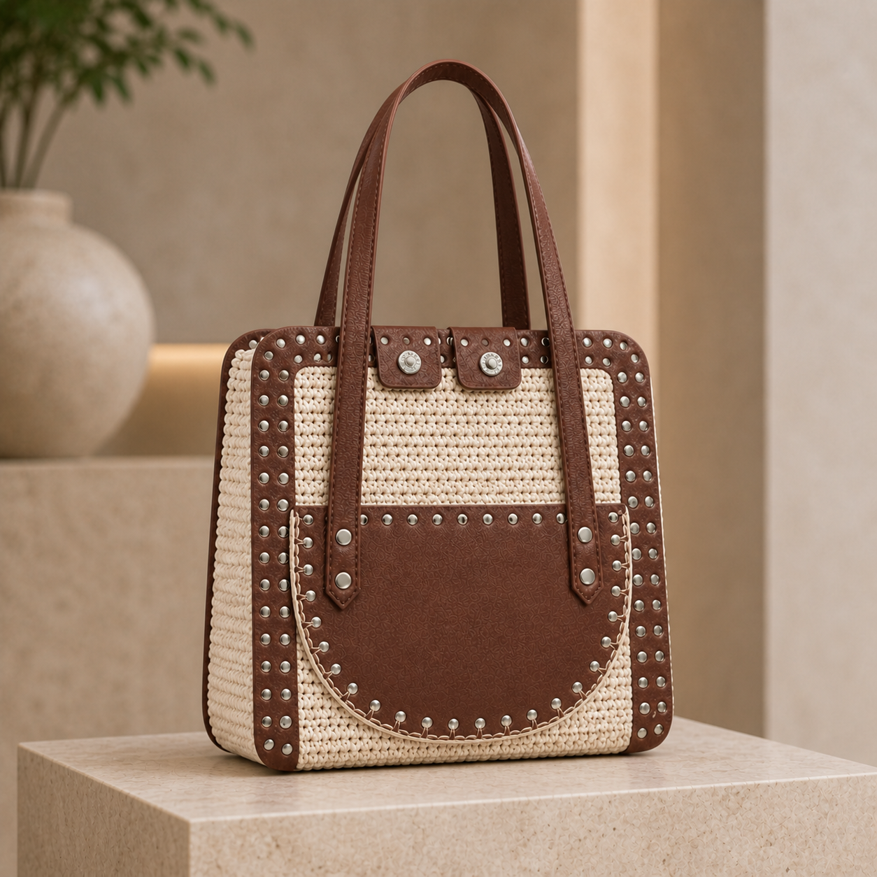 Kit per Borsa Fai da Te con Manici Lunghi, Pannelli Preforati e Componenti in Ecopelle | Mille Colori