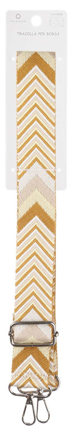 Tracolla Regolabile per Borsa Cinturino con Motivo Chevron Pastello,Ganci in Metall -140cm/4cm