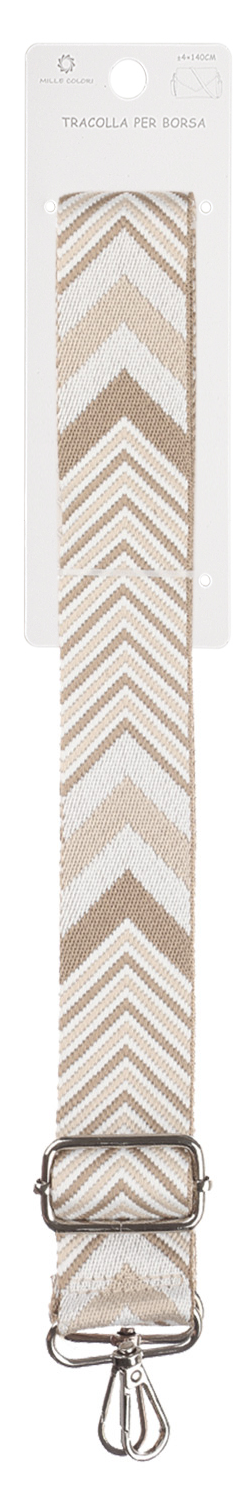 Tracolla Regolabile per Borsa Cinturino con Motivo Chevron Pastello,Ganci in Metall -140cm/4cm