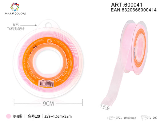 NASTRO ORGANZA - ROSA PASTELLO