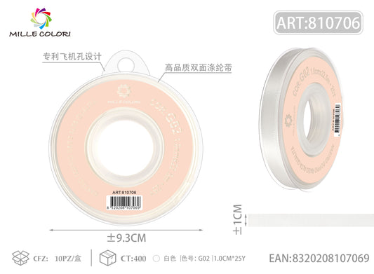 NASTRO DI DOPPIO RASO - BIANCO