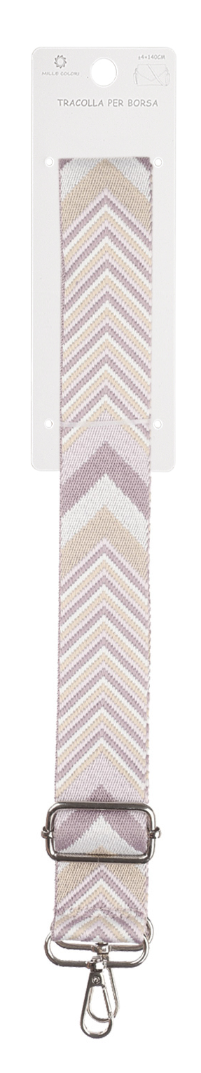 Tracolla Regolabile per Borsa Cinturino con Motivo Chevron Pastello,Ganci in Metall -140cm/4cm