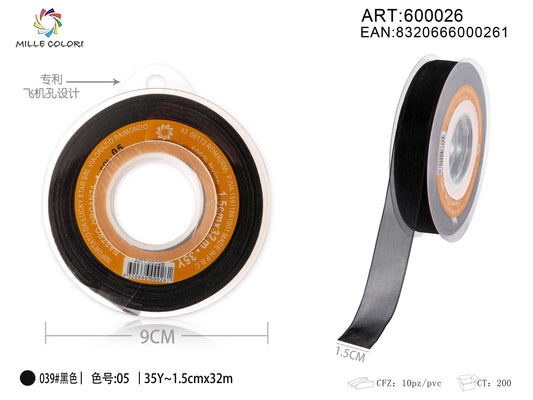 NASTRO ORGANZA - NERO