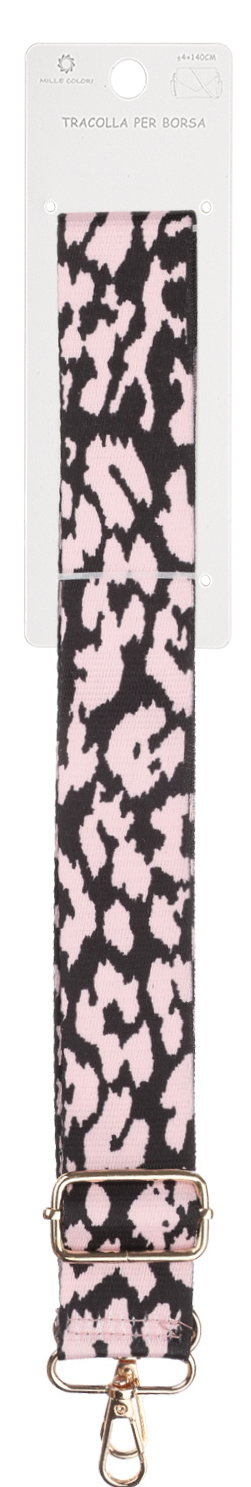Tracolla Regolabile per Borsa – Fantasia Animalier Leopardata, Ganci in Metallo -140cm/4cm