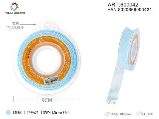 NASTRO ORGANZA - AZZURRO PASTELLO