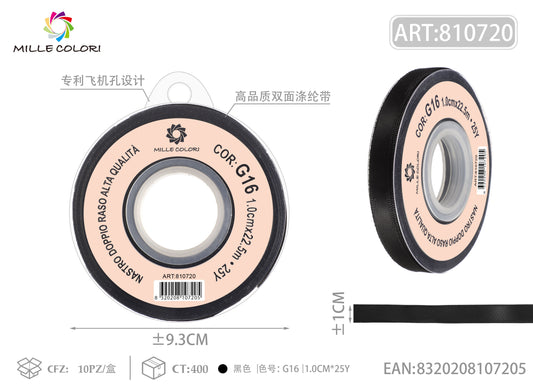 NASTRO DI DOPPIO RASO - NERO