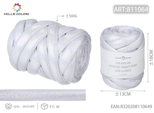 Bianco – Filato Marshmallow Lurex 500 g – Tutti i Colori – Immagine 1 di 1