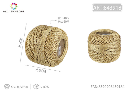 Oro – Filo Lurex Grosso 40 g – Tutti i Colori – Immagine 1 di 1