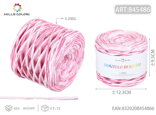 GOMITOLO DI RAFFIA COLORATA COL.05 MILLE COLORI - WE MAKE DIY - MILLE COLORI