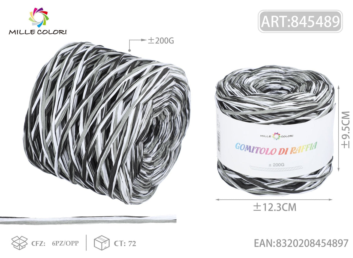 Col.08 – Gomitolo di Rafia Colorata 100 g – Tutti i Colori – Immagine 2 di 2