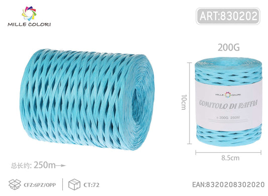 azzurro chiaro – Gomitolo di Rafia 200 g/250 m – Tutti i Colori – Immagine 1 di 1