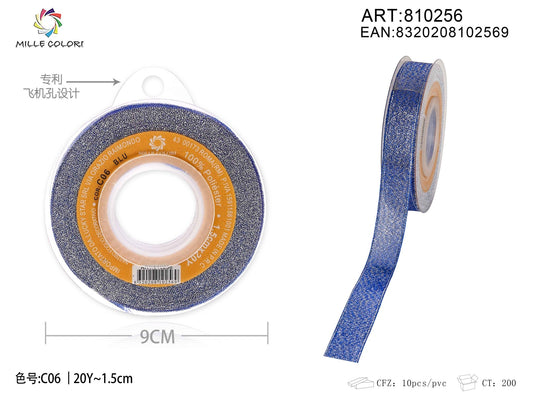 NASTRO GLIETTERATO - BLU 15MM- WE MAKE DIY - MILLE COLORI