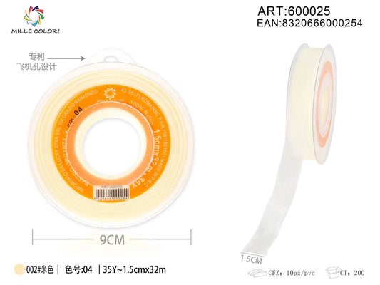NASTRO ORGANZA - BEIGE 15MM- WE MAKE DIY - MILLE COLORI