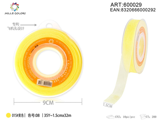 NASTRO ORGANZA - GIALLO 15MM- WE MAKE DIY - MILLE COLORI