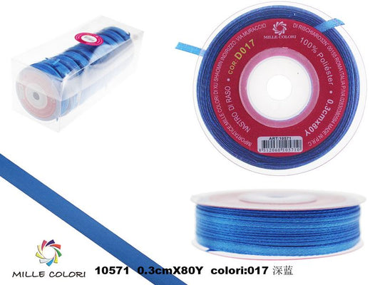nastro di raso blu 0.3cm mille colori