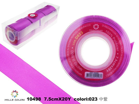 nastro di raso medium orchid 7.5cm mille colori