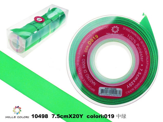 nastro di raso verde classico 7.5cm mille colori