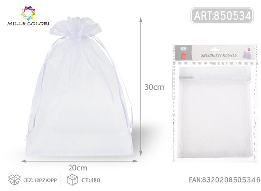 Sacchetti in organza 20cm*30cm 3pz - WE MAKE DIY - MILLE COLORI